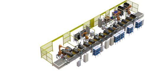 10PPM Linha de produção de bateria de carro elétrico PLC Auto Starter Produção de bateria de lítio de lítio bateria de íon de lítio produ