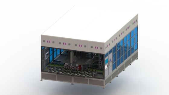 Linha reta tipo do equipamento da imprensa de Li Ion Battery Manufacturing Equipment Hot de 4 estações