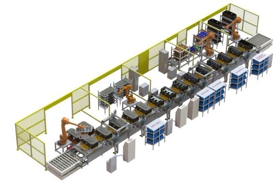 Linha de produção da bateria de lítio do controle do PLC automática para o auto telefone celular do acionador de partida