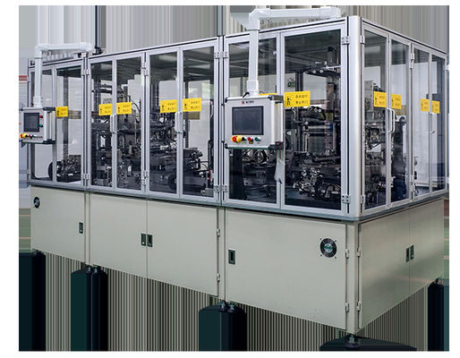 Linha branca máquina de estratificação da produção da bateria de íon de lítio da estação do dobro