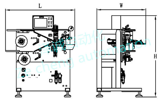 O PLC controla a grande máquina de corte para a linha de produção da bateria de íon de lítio