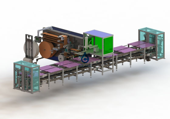 Única cadeia de fabricação equipamento automático do bloco da bateria do algodão do ingresso da espuma