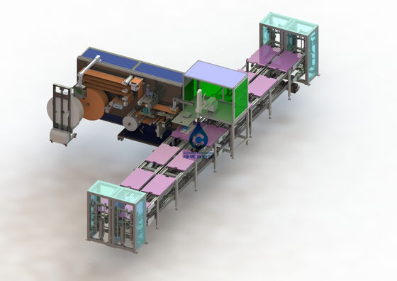 Única cadeia de fabricação equipamento automático do bloco da bateria do algodão do ingresso da espuma